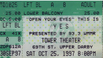 yes open your eyes tour ticket